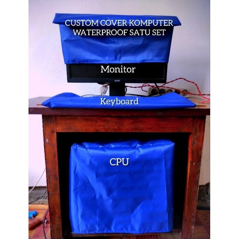 Cover Monitor Komputer dan Cover CPU Waterproof Custom