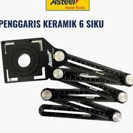 

ASTEEL Penggaris keramik lipat 6 sudut siku anti karat multifungisi alumunium alloy best quality