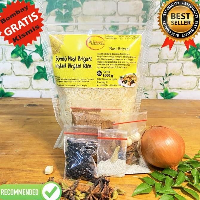 

Beras Basmati & Bumbu Biryani Abu Sulaiman 1 KG Gratis Bombay & Kismis