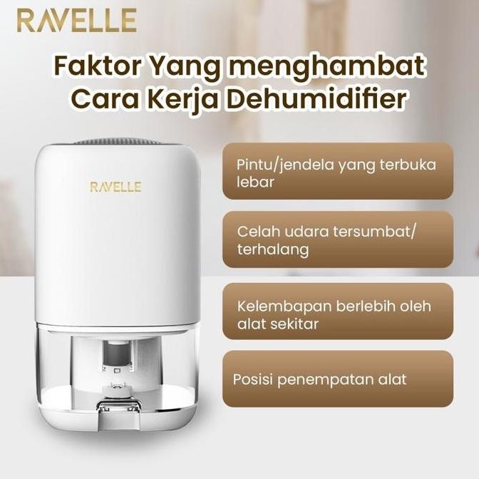 RAVELLE DEHUMIDIFIER Kapasitas 1 Liter (Alat Pengontrol Kelembaban Udara)