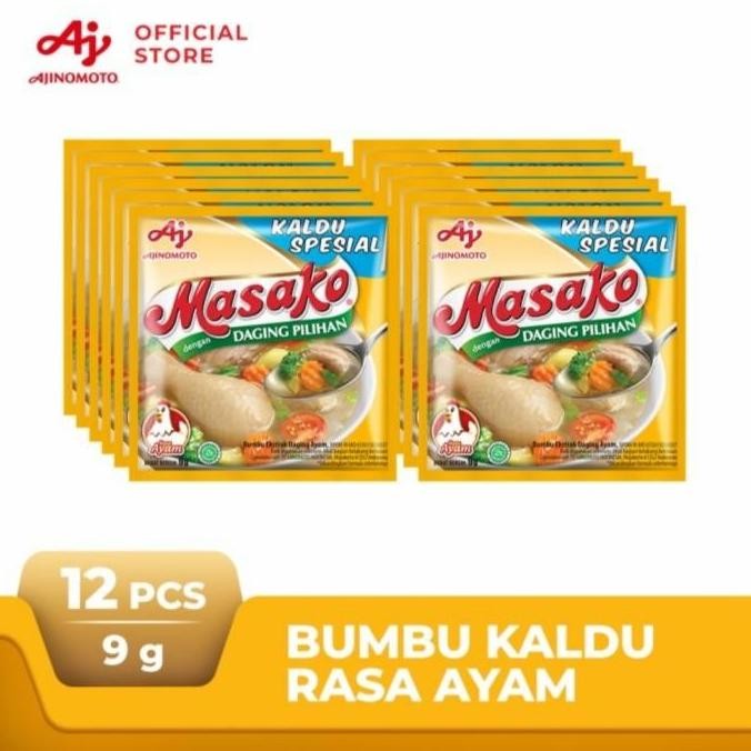 

masako ayam sapi 1 renceng 12's 9gr