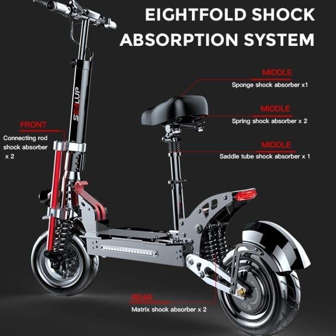 Sealup Q23 Electrik Scooter Sepeda Listrik Baru Otoped 1000W Off Road Kualitas Terbaik Harga Termura