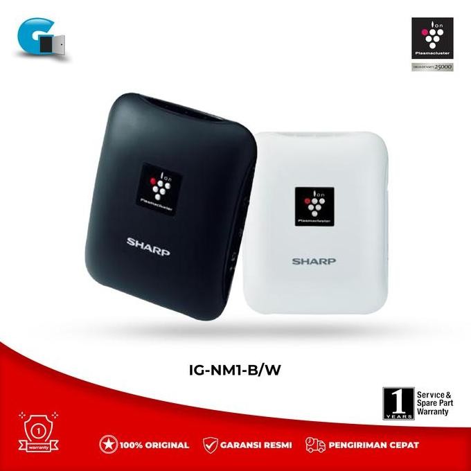 Air Purifier Personal Sharp Plasmacluster Ion Generator Portable Air Purifier IG-NM1-B/W Dengan 2500