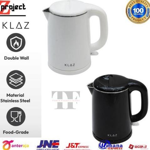 TERBARU KLAZ teko listrik double wall 1 Liter / teko ketel listrik pemanas air