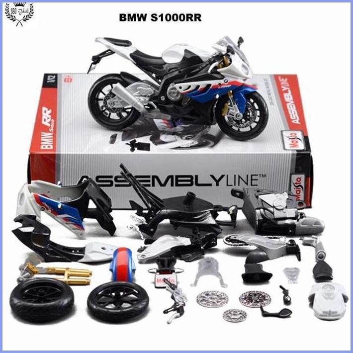 READY MAISTO DIY DIECAST SEPEDA MOTOR SKALA 1:12 UKURAN BESAR ASSEMBLY LINE ORIGINAL LICENSED PRODUC