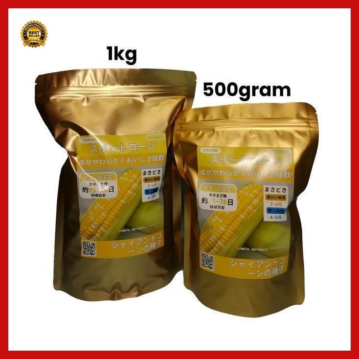 (Promo) Beli 1Kg Gratis 1Kg | Benih / Bibit Jagung Manis Jepang F1 Raksasa Hokaido Import Bestseller