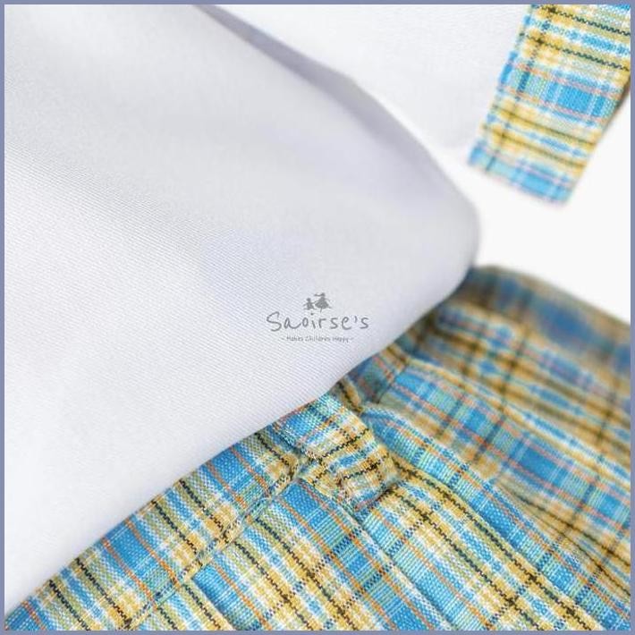 READY SAOIRSE'S HARUTO UNIFORM - SERAGAM SEKOLAH ANAK PAUD/TK PEREMPUAN LAKI-LAKI MOTIF KOTAK STYLIS