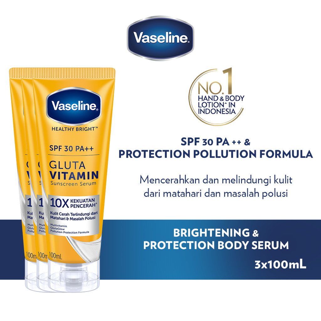 VASELINE SPF 30 PA ++ GLUTA VITAMIN SUN SCREEN SERUM WITH POLLUTION PROTECTION FORMULA 100ML Triplep