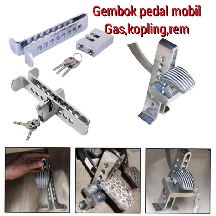 Promo kunci gembok pedal kaki rem gas kopling mobil manual matik matic COD