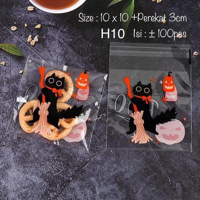 

Hemat Plastik Halloween Pc10 Opp +Perekat Kantong Kemasan Serbaguna