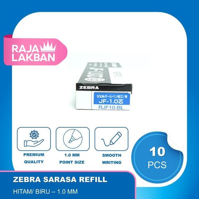 

Isi Ulang Pulpen Refill ZEBRA SARASA JF 1.0 mm/ Tinta Hitam & Biru - PAK