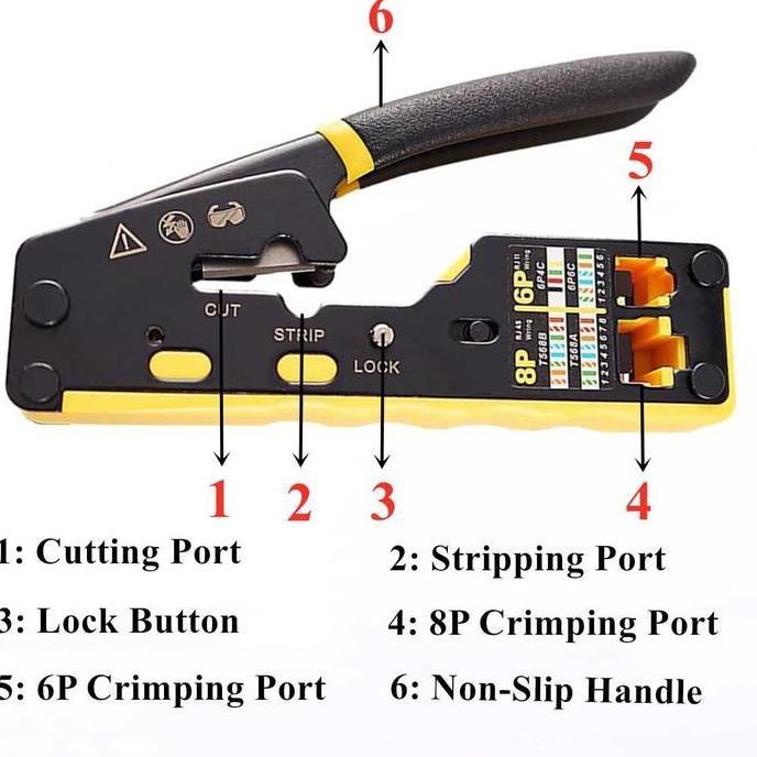 ZOERAX Alat Crimping RJ45 Pass Through Cutter for CAT6 CAT5 CAT5E