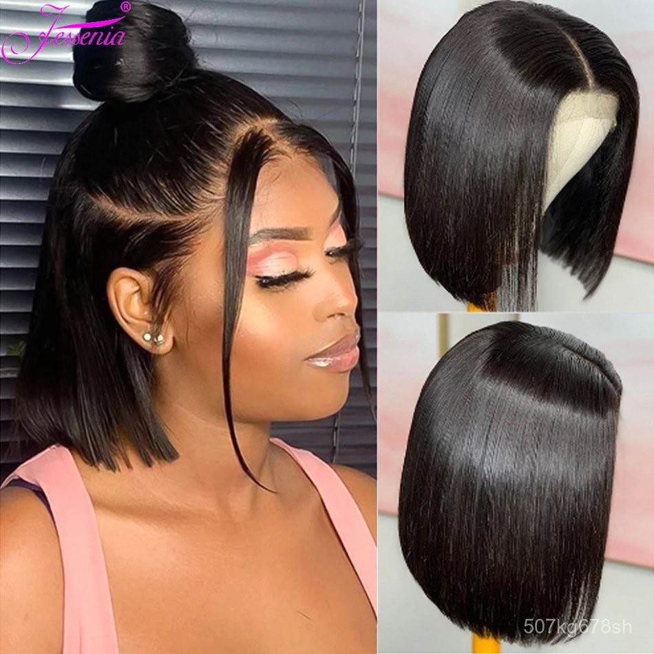 BOB Wig Half Lace 4*4 Straight Lace Wig Bob Wig