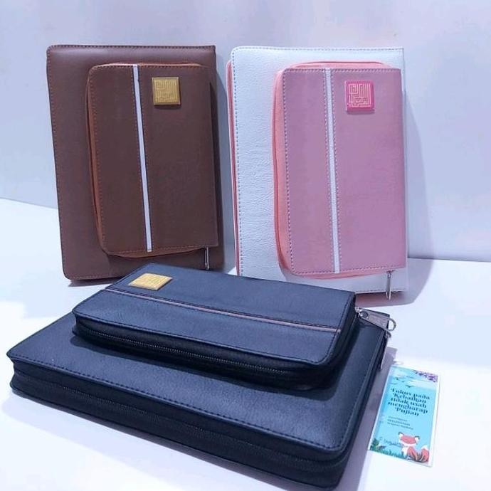 Cover Alquran Resleting ukuran A5 2115x3cm - Sampul Al Quran Sleting Anti Air - Cover Alquran Dompet