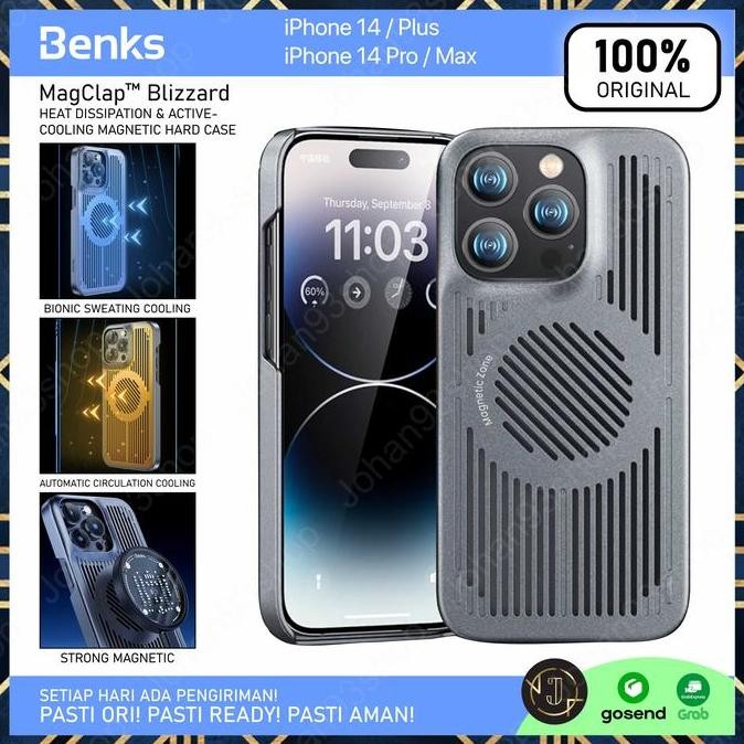 Case iPhone 14 Pro Max Plus BENKS MagClap Blizzard Ice Armor Cooling