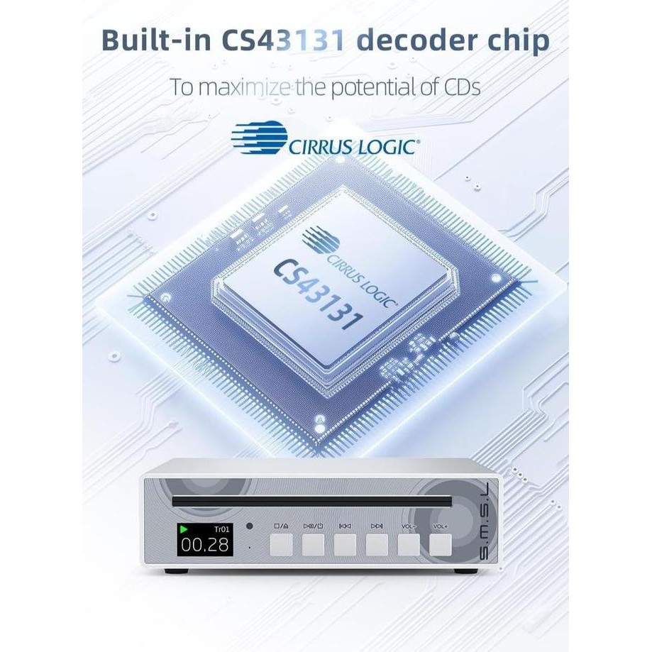 Smsl Pl100 Cs43131 Chip Portable Cd Player S.M.S.L Pl 100 Allshop