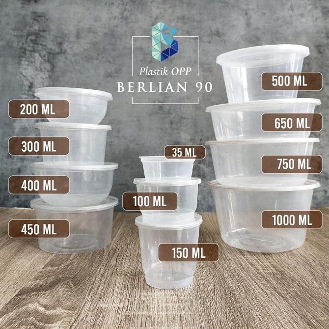 Mangkok Plastik 450 ml Mangkok Plastik Bulat Thinwall 450ml