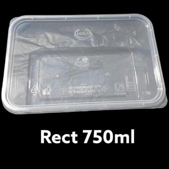 Thinwall 750 ml Rect 25 pcs / Thinwall 750 ml Persegi Panjang