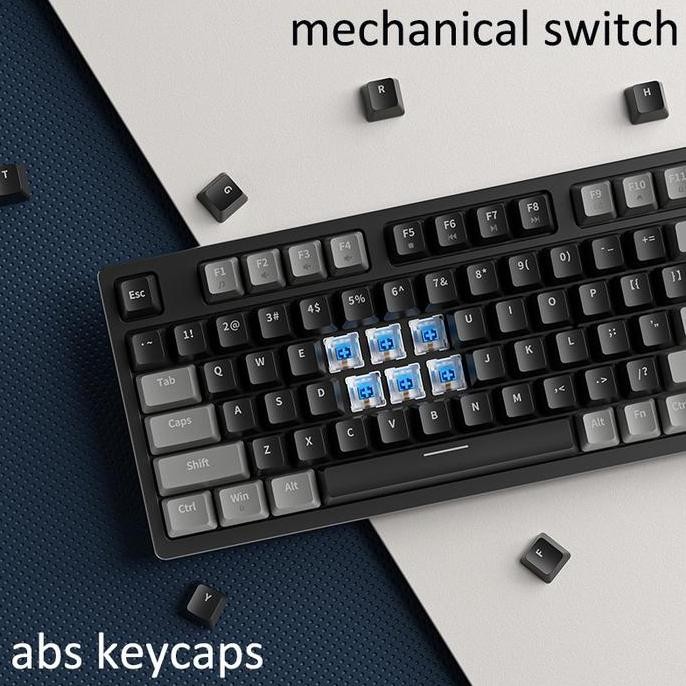 ZIFRIEND ZA98 Black Mechanical Keyboard Blue Red Switch Wired 98 Keys