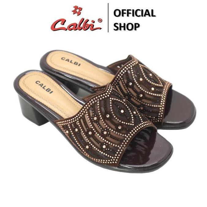 Calbi Sandal Chunky Heels Wanita kondangan mewah 5 cm - FQX 1986 HS