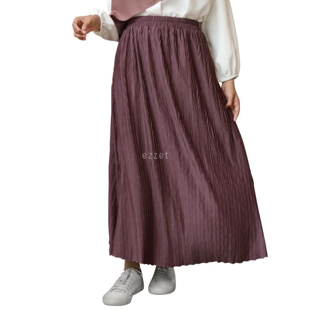 Heatshrin Ezzet - Adiva Rok Dewasa Plisket Premium Korean Style Pleats Skirt Jumbo Rt-4