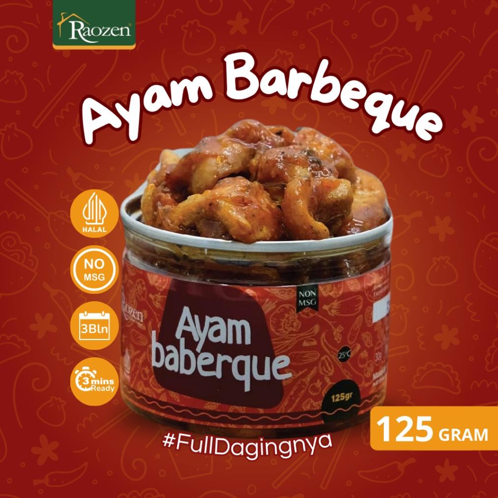 

TERLARIS Raozen Ayam BBQ - Ayam Bumbu Barbeque Dengan Daging Ayam Jantan Rempah Asli Kualitas Premium - 125gr Siap kirim