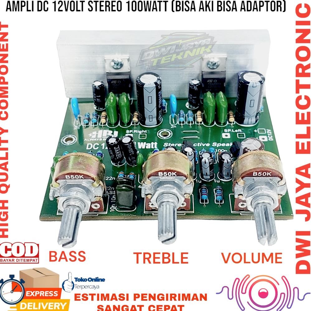 ''Terlaris" Ampli Dc Active Speaker Stereo Dc 12Volt 100Watt Murah