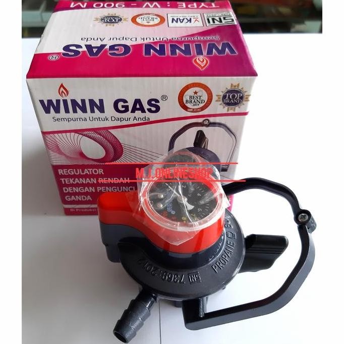 TERMURAH - Winn Gas Regulator Gas LPG + Meter + Pengunci Ganda SNI