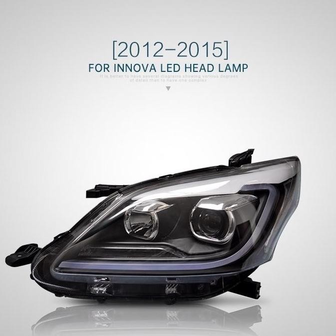 YZ Head Lamp Toyota Innova 2012-2015 Sequential - Projector Black Housing