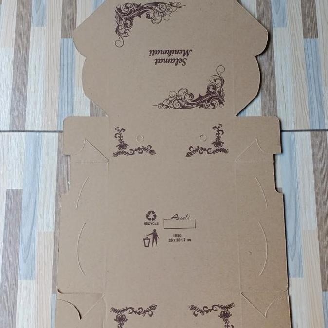 HARGA DISC - Dus Kraft Coklat Motif uk 20 Dus nasi PER PACK