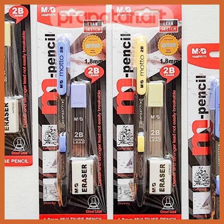 

(ATK) M&G MECHANICAL PENCIL MOTTO 2B CHISEL LEAD | PENSIL MEKANIK ALAT TULIS LUKIS SEKOLAH KULIAH GAMBAR KANTOR