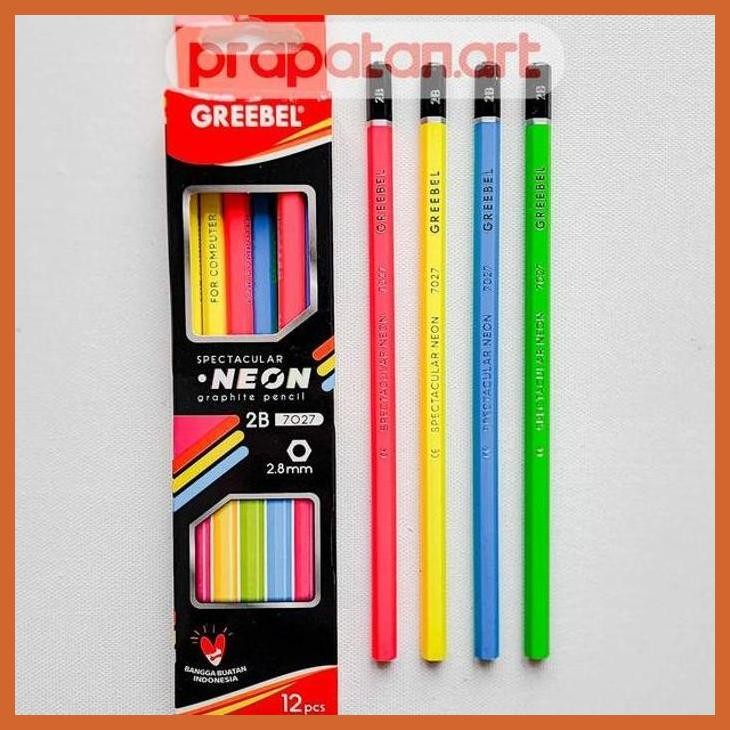 

(ATK) PENSIL TULIS GREEBEL GB-2B | 1 BOX ISI 12PCS | WRITING PENCIL | PENSIL 2B ALAT TULIS LUKIS SEKOLAH KULIAH GAMBAR KANTOR