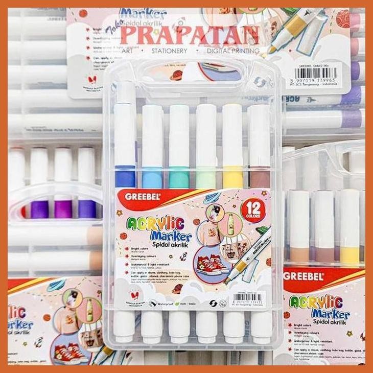 

(ATK) GREEBEL ACRYLIC MARKER SET GMAS | SPIDOL AKRILIK ALAT TULIS LUKIS SEKOLAH KULIAH GAMBAR KANTOR