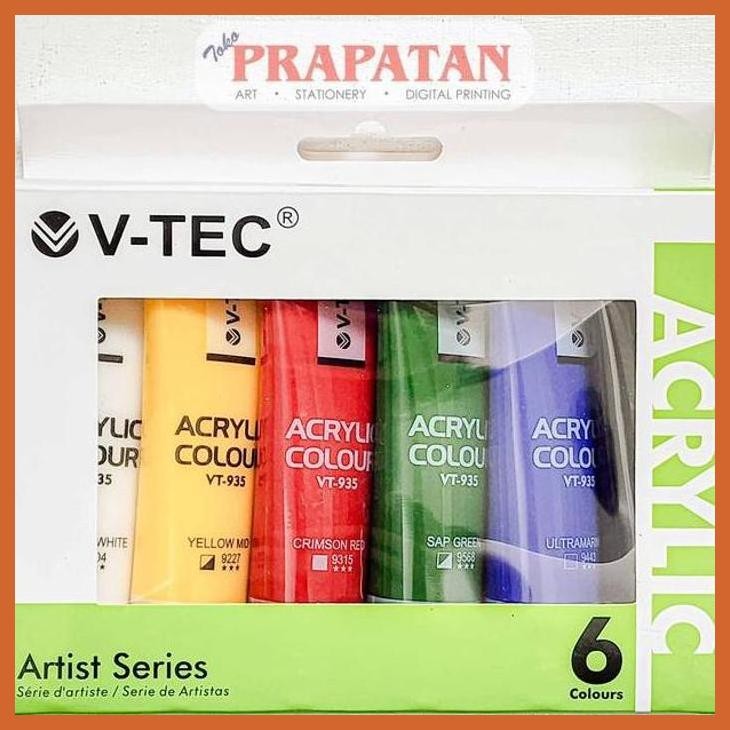

(ATK) CAT AKRILIK SET V-TEC 6X35ML VT-635A | VTEC ACRYLIC SET ALAT TULIS LUKIS SEKOLAH KULIAH GAMBAR KANTOR