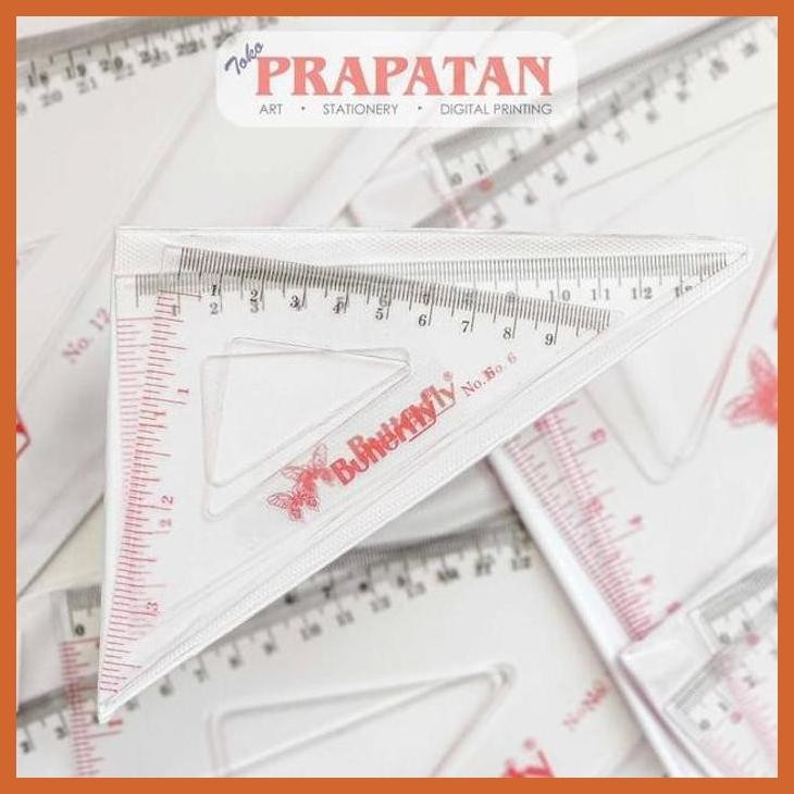 

(ATK) PENGGARIS SEGITIGA BUTTERFLY NO.6-18 | TRIANGLE RULER ALAT TULIS LUKIS SEKOLAH KULIAH GAMBAR KANTOR