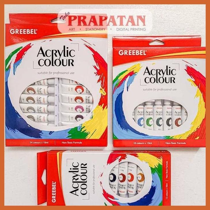 

(ATK) CAT AKRILIK SET GREEBEL 18X10ML | GREEBEL ACRYLIC SET ALAT TULIS LUKIS SEKOLAH KULIAH GAMBAR KANTOR