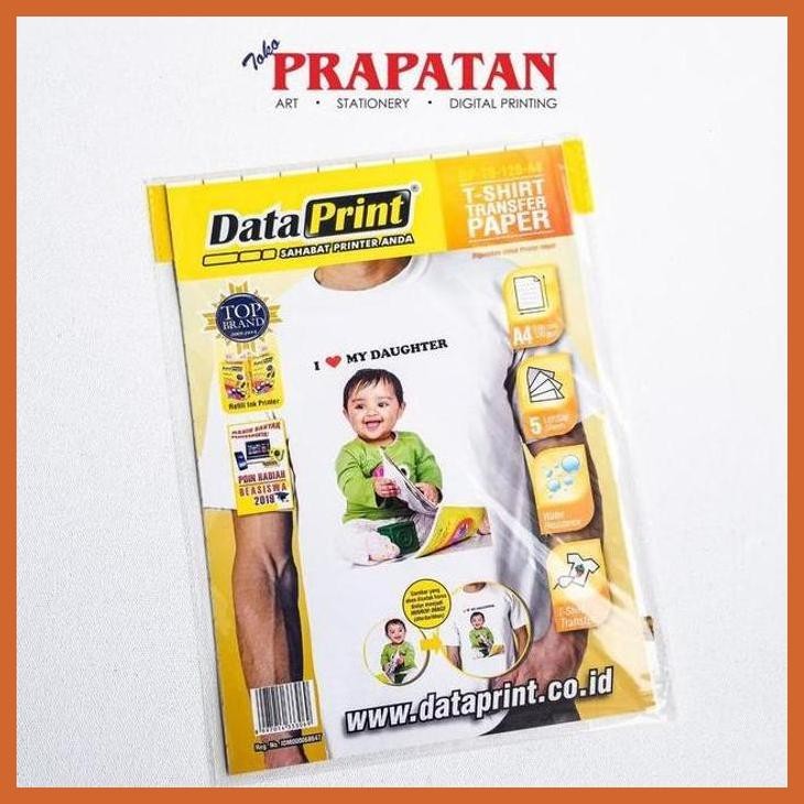 (ATK) DATA PRINT T-SHIRT TRANSFER PAPER A4 ALAT TULIS LUKIS SEKOLAH KULIAH GAMBAR KANTOR