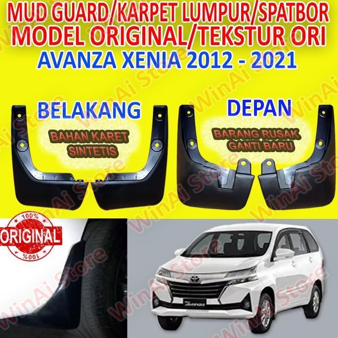 DF49>> MUDGUARD/KARPET LUMPUR/SPATBOR AVANZA-XENIA 2012-2021 DEPAN BELAKANG
