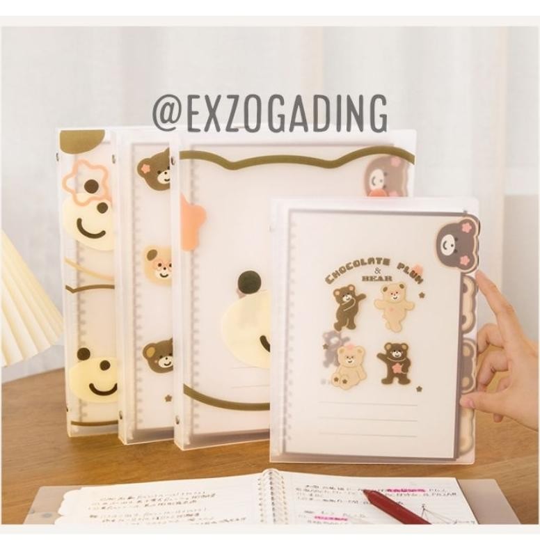 

Kuke Buku Binder A5 B5 Note File Holder Motif Beruang 60 Lembar Loose Leaf Kertas Bergaris. 1 Pcs Gh-6