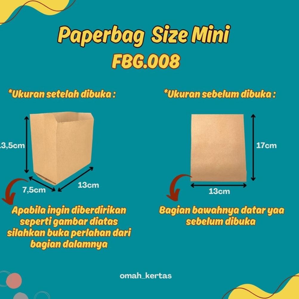 

[Kecil (Isi100Pcs) Paperbag Mini/Kantong Kertas Coklat/ Kantong Jajanan Ha-147