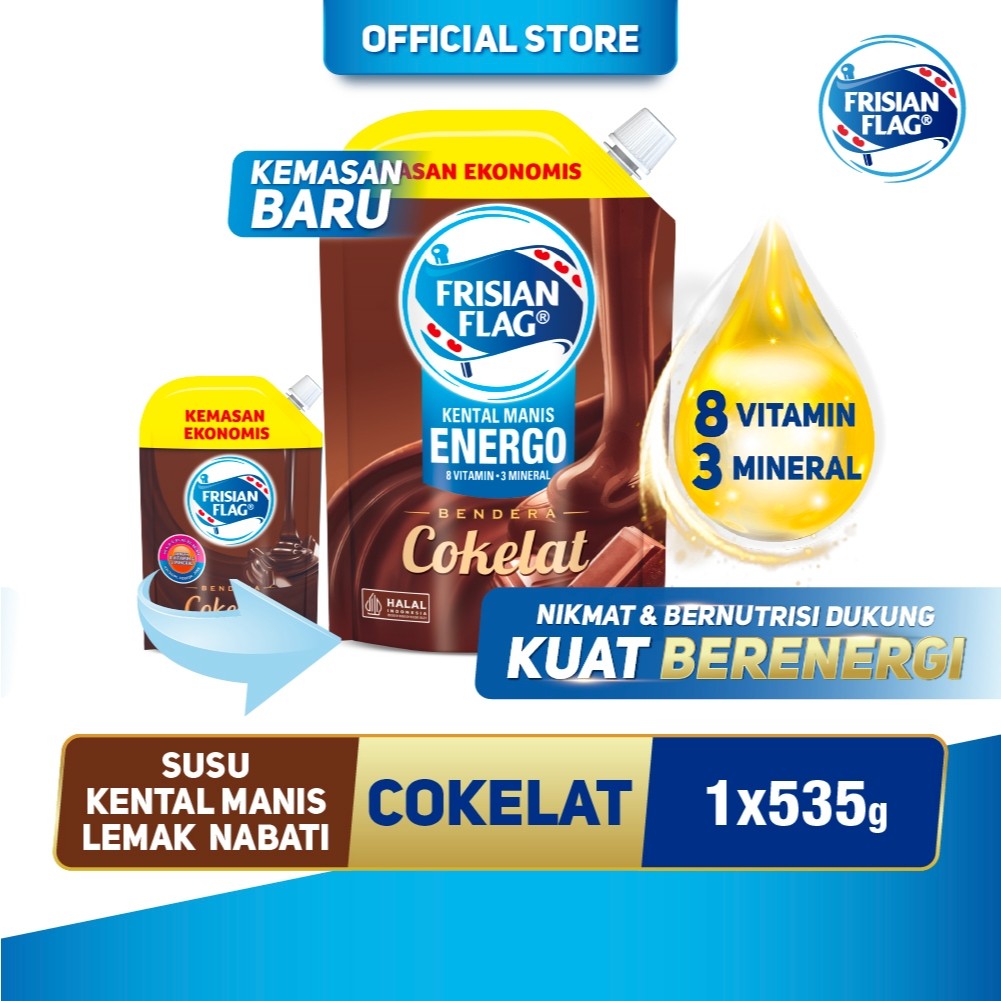 

Frisian Flag Kental Manis Cokelat Pouch 535 gr