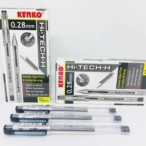 

Original ( 1 Pack ) Pulpen Kenko Hi-Tech H 0.28Mm Pulpen Gel Hitam 1 Pack Isi 12 Biji Fh-46
