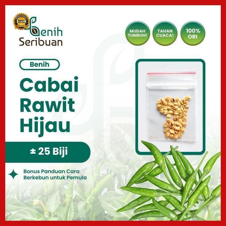 (Ready) 35 Benih Cabai Rawit Hijau F1 Unggul Cabe - Benih Sayuran Seribuan Bestseller