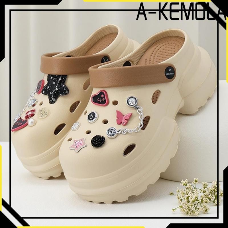 Diskon Sandal Kodok Wanita Korea Sandal Jelly Wanita Kekinian Sandal Baim Wanita Wedges Tinggi FUji 
