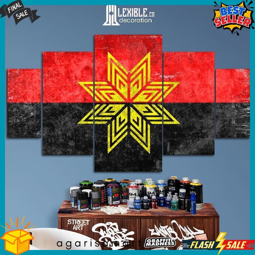 Cusss Serbu Lexible.Co Hiasan Pajangan Dinding Kamar Poster Band 1 Set Dewa 19 5 Pcs Poster Kayu Wal