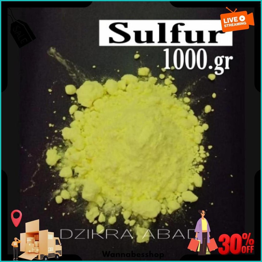 

Belerang Bubuk Sulfur Powder Sulphur Powder 1.Kg Siap Kirim