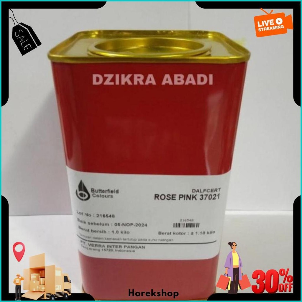 Pewarna Makanan Bubuk Rose Pink Merah Muda 500 Gr Bisa Cod