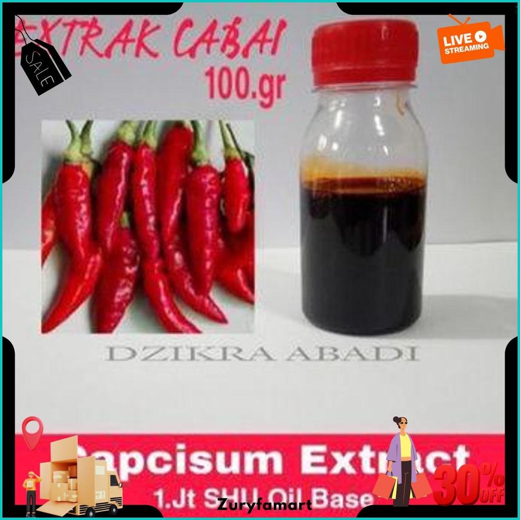 

Ekstrak Cabe Cabai Merah Murni / Pure Capsicum 1.Juta Shu 100.Gr Gratis Ongkir