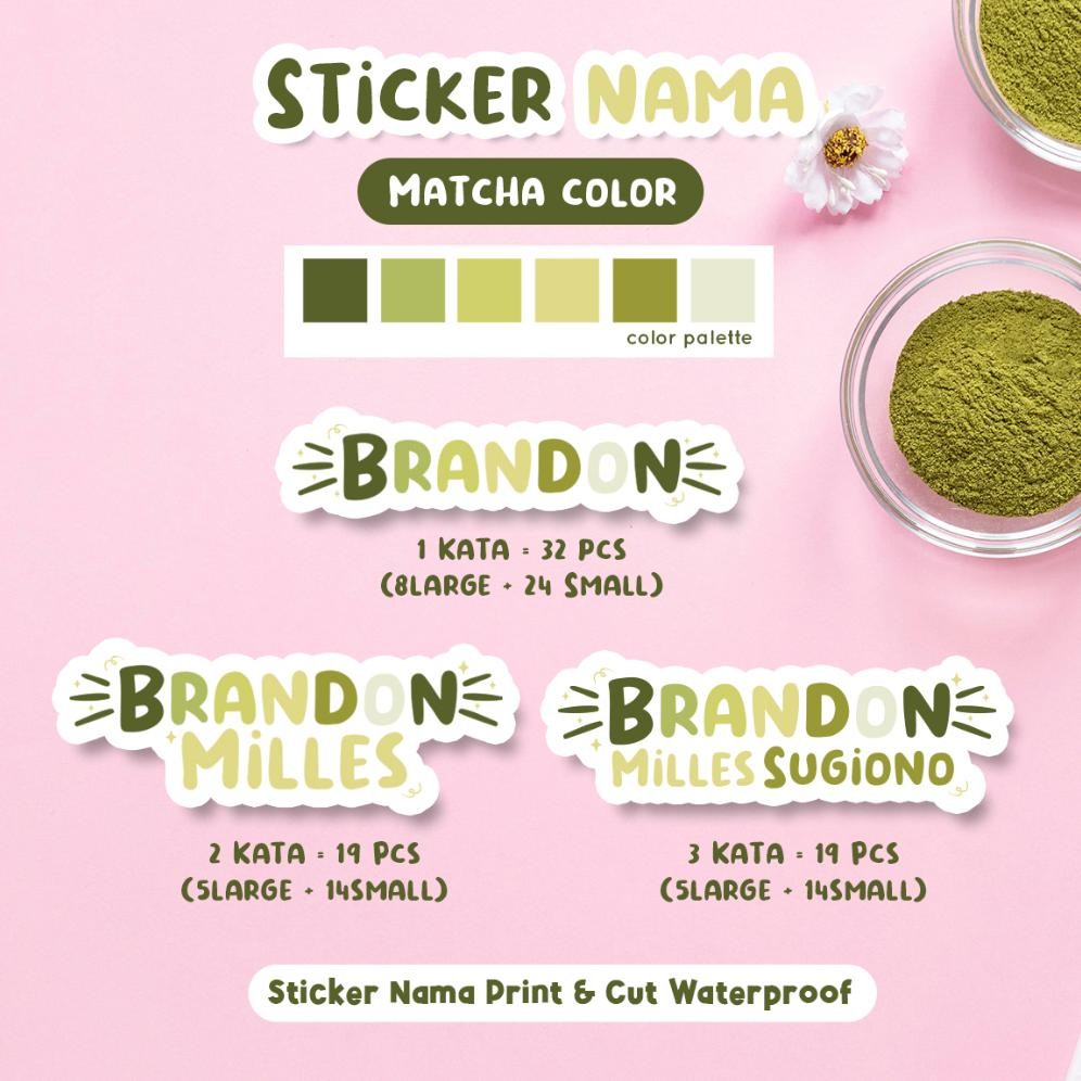 

Cod Stiker Nama Waterproof, Label Nama Tanpa Karakter Tumbler, Kotak Pensil, Print And Cut Dvc-78