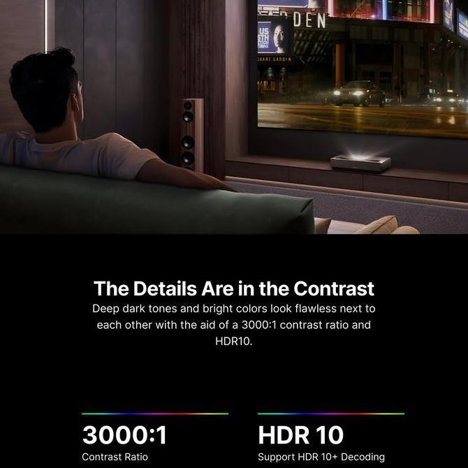 Promo Formovie Cinema Edge Laser Smart Projector 4K Ust 2100 Iso Lumens Native Ultra Short Throw Pro